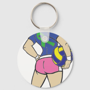 LLAVERO VOLLEY GIRL GREEN RIBBON