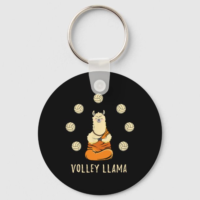 Llavero Volley Llama Lover Cute Voleibol Equipo Para Chica (Anverso)