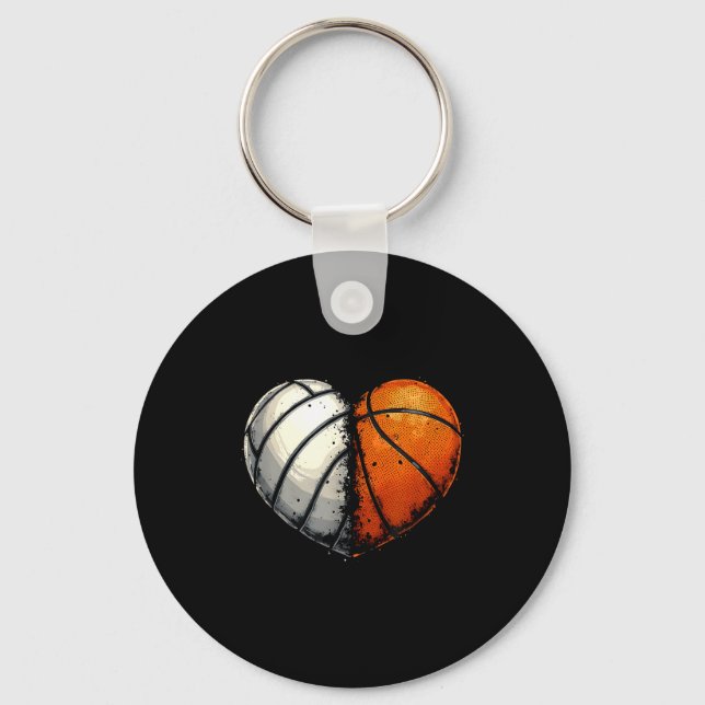 Llavero Volleyball Basketball Ball Heart Srts Lover Valent (Anverso)