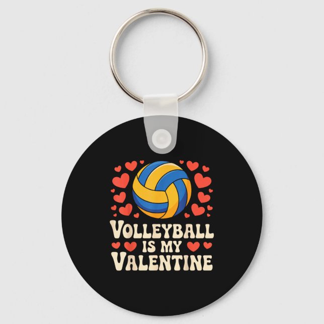 Llavero Volleyball Is My Valentine Romantic Valentines Day (Anverso)
