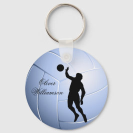 Llavero Volleyball Player Silhouette and Ball personalize