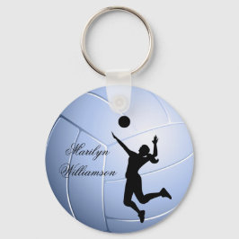 Llavero Volleyball Player Silhouette and Ball personalize