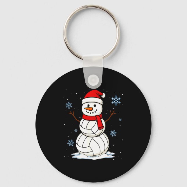 Llavero Volleyball Snowman Merry Christmas Funny Srts Xmas (Anverso)