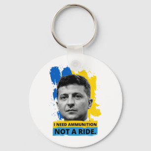 Llavero Volodymyr Zelensky - Necesito Municiones, No Un Vi