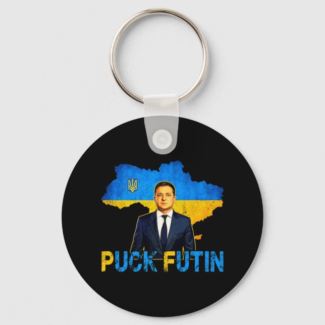 Llavero Volodymyr Zelensky Puck Futin Meme Estoy Con El Re (Anverso)