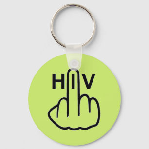 Llavero Voltear el VIH de la cadena de claves