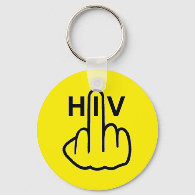 Llavero Voltear el VIH de la cadena de claves (Anverso)