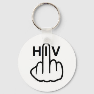 Llavero Voltear el VIH de la cadena de claves