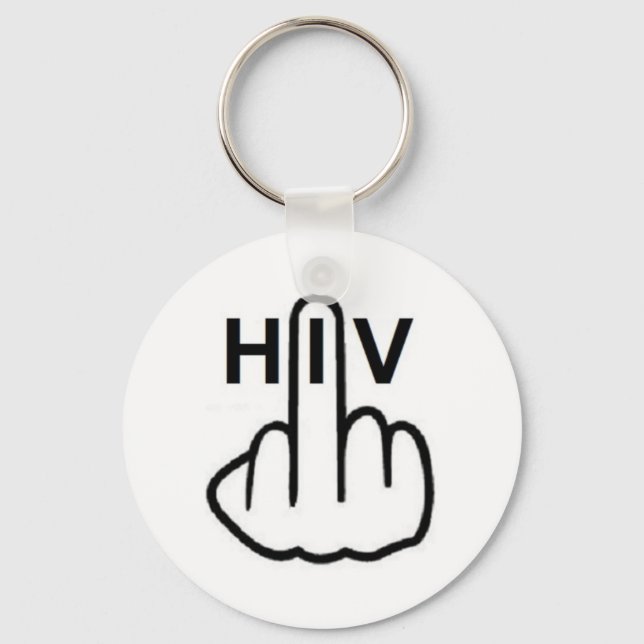 Llavero Voltear el VIH de la cadena de claves (Anverso)
