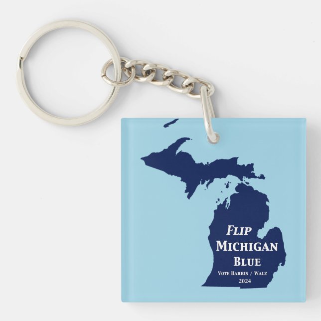 Llavero Voltear Michigan Blue en 2024 (Frente)