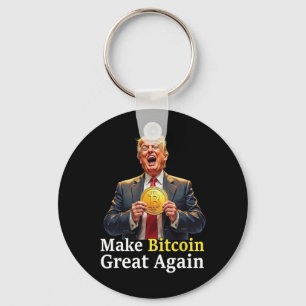 Llavero Volver a hacer grande el bitcoin Trump Bitcoin Cry
