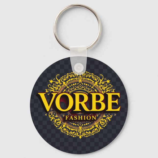 Llavero VORBE Fashion Signature Gold Monograma Keychain (Reverso )