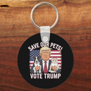 Llavero Vota Trump Salva a Nuestros Animales Perros Gatos 