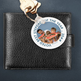 Llavero Votado mejor padrastro del año | Foto redonda