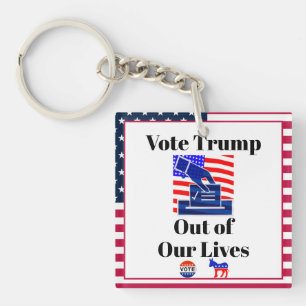 Llavero Votar a Trump fuera de nuestra cadena de vida