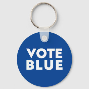Llavero "votar azul" azul blanco