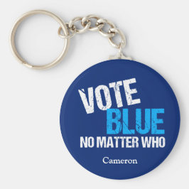 Llavero Votar azul sin importar quién sea el demócrata Per