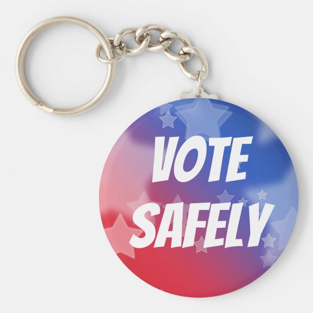 Llavero Votar de forma segura (Frente)