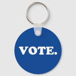 Llavero Votar en azul y blanco simple moderno