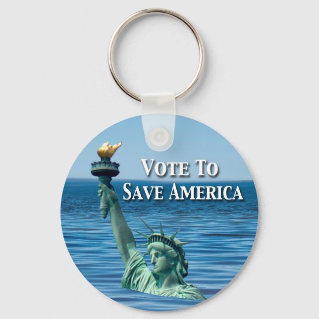 Llavero Votar para salvar a Estados Unidos en estas elecci (Anverso)