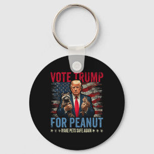 Llavero Votar por Trump por un maní La ardilla hace a los