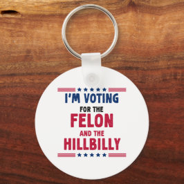 Llavero Votaré por las elecciones de Felon y HillBilly
