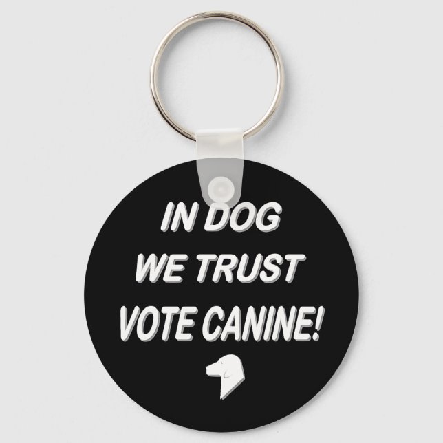 Llavero Vote Perro con texto blanco (Anverso)