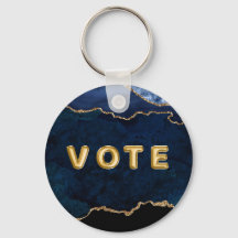 Voto azul geoda dorado