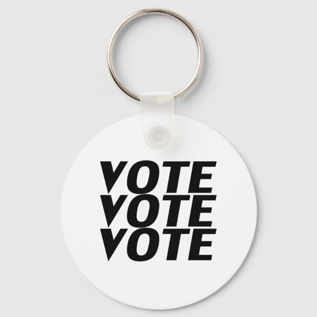 Llavero voto de voto - blanco negro (Anverso)