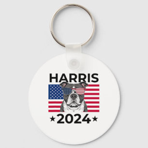 Llavero Voto Electoral Kamala Harris 2024 Pitbull Dog Usa