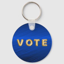 Llavero Voto Gráfico Azul Real Metálico