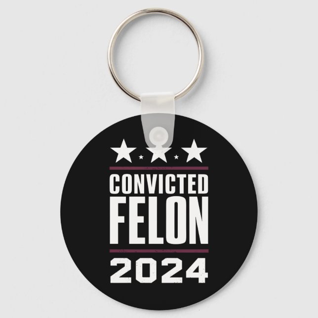 Llavero Voto por el convicto Felon Pro Trump 2024 (Anverso)