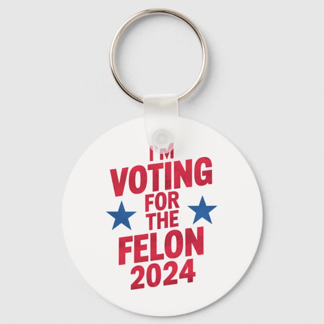 Llavero Voto por el convicto Felon Pro Trump 2024 (Anverso)