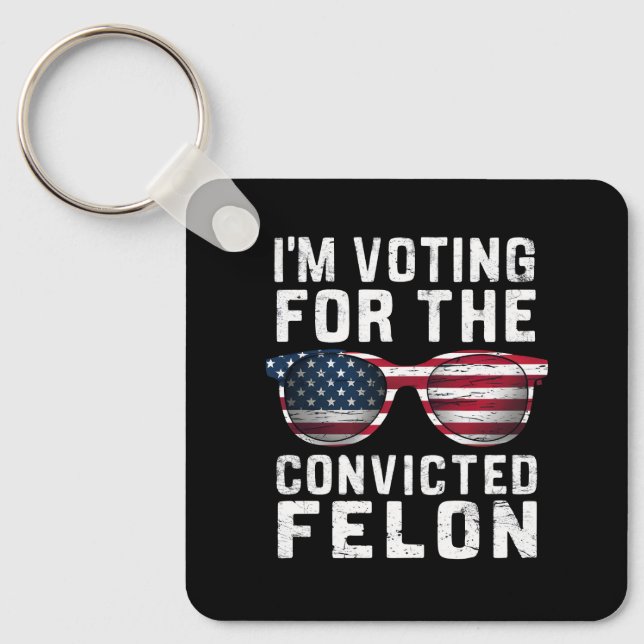 Llavero Voto por el convicto Felon Pro Trump 2024 (Anverso)