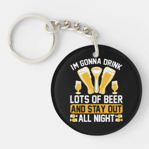 Llavero Voy a beber mucha cerveza