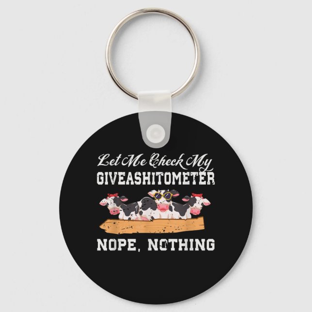 Llavero Voy A Comprobar Mi Nope De Giveashitómetro, Nada D (Anverso)