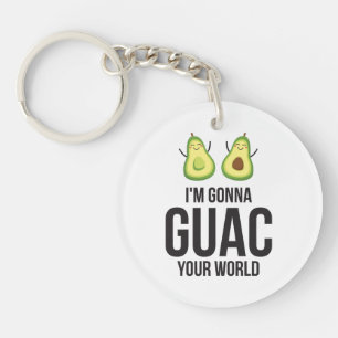 Llavero Voy a Guac tu mundo divertido aguacate guacamole