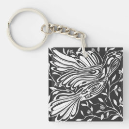 Llavero Vuelo libre de aves a través de Rosas y gargantas