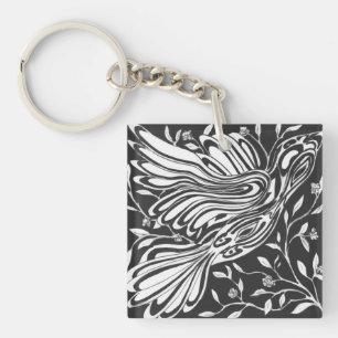 Llavero Vuelo libre de aves a través de Rosas y patitos