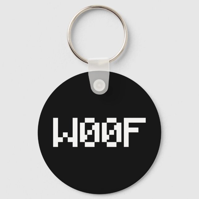 Llavero W00F [Leetspeak Animal Sounds] (Anverso)