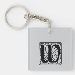 Llavero W Monogramm schwarz