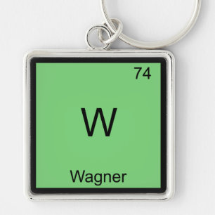 Llavero W - Wagner Funny Chemistry Element Symbol T-Shirt