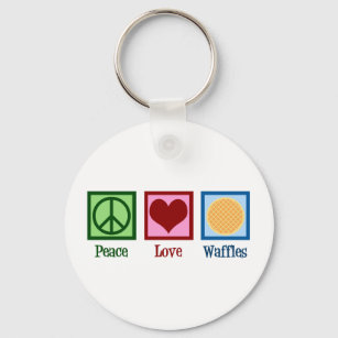 Llavero Waffles de amor por la paz