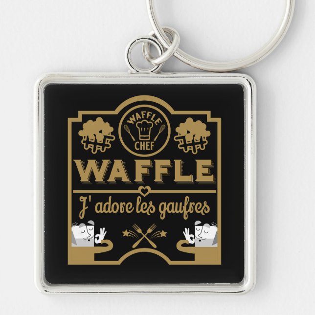 Llavero Waffles de Francia (Frente)