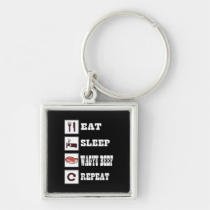 Llavero Wagyu Beef Steak BBQ Enthusiast Grill Barbacoa