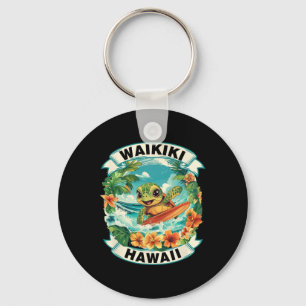Llavero Waikiki Hawaii Tortuga Marina Lindo Surfing Verano