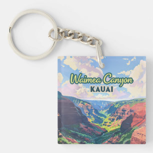 Llavero Waimea Canyon Kauai Hawaii Retro
