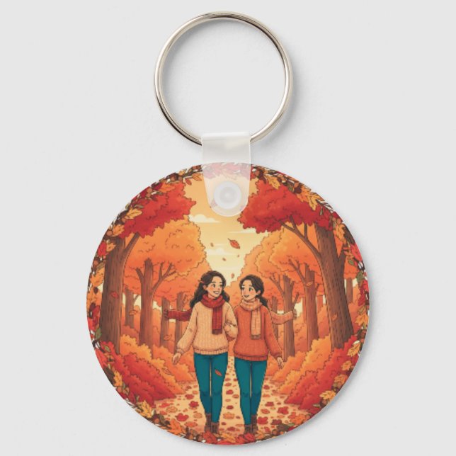 Llavero Walking Friends Icon | Cute Thanksgiving Keychain (Anverso)