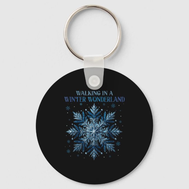 Llavero Walking In A Winter Wonderland Snowflake Christmas (Anverso)