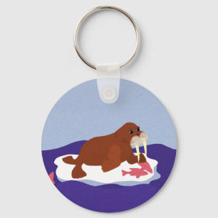 Llavero Walrus en Iceberg con pescado